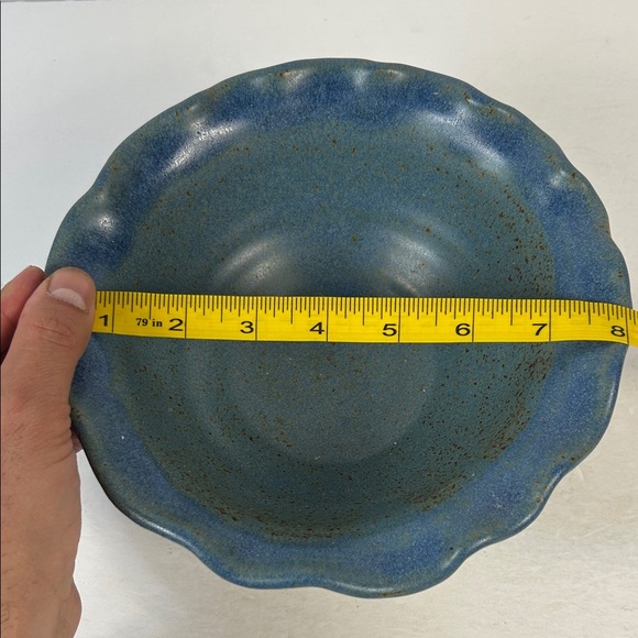 Rustic Blue Stoneware Dinner Bowls (2) - Picture 9 of 10